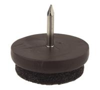 Dransfeld DRANSFELD, patin rond, diamètre 28 mm à enfoncer plastique brun Quantité:100