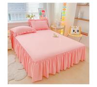 Drap-cendrillon pour lit, Cache-sommier multicolore 100-180x200cm(Deep Pink,1 pc skirt 180x200cm)