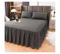 Drap-cendrillon pour lit, Couvre-matelas antidérapant à volants et jupe de lit(Grey,1PC 150x200cm skirt)