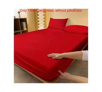 Drap coupé rouge brossé sans taie d'oreiller (90cm*200cm)