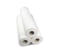 Drap d?examen gaufré en ouate de cellulose - 50 x 35 cm - Lot de 9 rouleaux - Blanc