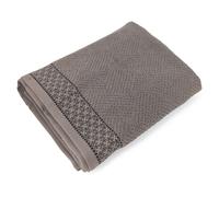 Drap de bain 100x150 cm pur coton collection OSAKA fleurs marron