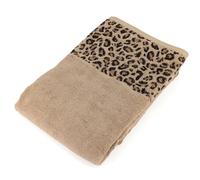 Drap de bain 100x150 cm pur coton collection WILD II jaune léopard