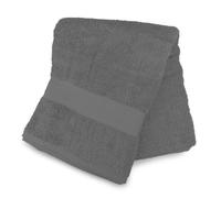 Drap de bain en coton 500 gr/m2 100X140 cm LAGUNE gris, par Soleil d'ocre
