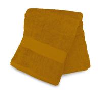 Drap de bain en coton 500 gr/m2 100X140 cm LAGUNE moutarde, par Soleil d'ocre