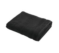 Douceur d'Intérieur – Drap de Bain Tendresse 90x150 cm Éponge unie 100% coton Noir