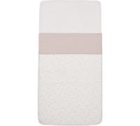 Jollein Drap de lit - Nougat - 75 x 100 cm - pour Berceau de bébé - 100% Coton - Certifié Oeko-Tex - Aspect Lin - Beige