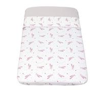 Drap de Berceau N2M 2 pièces, 100% Coton, Compatible avec Les Matelas Chicco Next2Me et 50x83 cm, Drap de Dessus et Drap d'angle, 0 Mois et Plus, Rose
