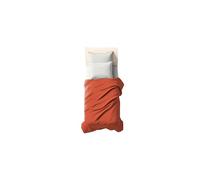 Drap de Dessus Une Place Maxi, 100% Coton, Corail, 0Bed