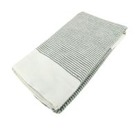 Linnea Drap de Douche 70x140 cm Pur Coton Collection Horizon Rayures Vert