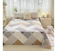 Drap de lit à motif mignon - Petite parure de lit en microfibre brossée douce à motif floral, drap plat épais et respirant pour dortoir, lit superposé, décoration de chambre d'étudiant (03, 200 x 230