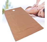 Drap de Lit de Massage Spa, Housse de Protection pour Table de Massage, Ensemble de Draps de Table de Massage en Microfibre, 2 Pièces, Draps de Couverture de Table de Salon de Beauté(Café profond)