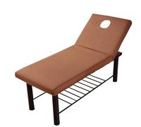 Drap de lit de table de massage for matelas multicolore doux for la peau, housse complète élastique en caoutchouc for traitement SPA avec trou(Coffee)