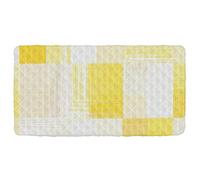 Drap de lit de voyage lavable à motif à carreaux jaune clair et blanc pour bébé, lit de plage pour tout-petits, lit de plage 127 x 63,5 cm (drap, lit non inclus)