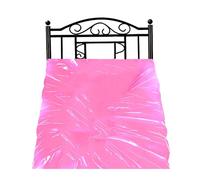 Drap de lit en caoutchouc, drap imperméable, king size, imperméable, protège contre l'humidification du matelas, facile à nettoyer, pliable, rose (2 × 2,1 m)