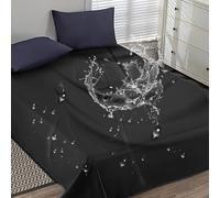 Drap de lit en PVC imperméable, Anti-Taches et salissures, résistant à l'huile Massage Couvre-lit Housse de Protection pour Couple Adulte Contre l'eau Qui mouille Le Matelas Noir
