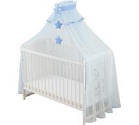 Drap de lit et moustiquaire Dream Night dans des couleurs fantastiques Lavable en machine, y compris le support et les accessoires 480x165cm bleu
