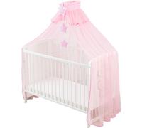Drap de lit et moustiquaire Dream Night en couleurs fantastiques Lavable en machine, y compris le support et les accessoires 480x165cm rose