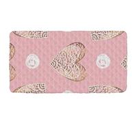 Drap de lit portable doux et confortable pour enfants - 127 x 63,5 cm - Motif Happy Valentine's Day - Lit pliable pour tout-petits - 127 x 63,5 cm (drap, lit non inclus)