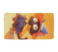 Drap de lit portable imperméable pour enfant motif chat noir mignon dessin animé pour lit pliable pour petits espaces, canapé, lit, 127 x 63,5 cm (drap, lit non inclus)