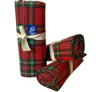 Drap de lit pour canapé d'ameublement tartan écossais en toile robuste en coton de Panama,drap housse coton fabriqué (160 x 280)