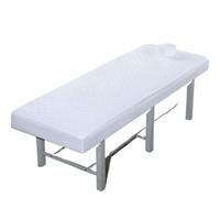 Drap de Massage Spa Drap-housse épais for lit de massage de salon de beauté avec couvre-lit de beauté à trous ouverts(White,190x80CM)