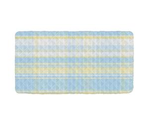 Drap de matelas gonflable jaune et bleu sel de mer citron doux et confortable pour lit de bébé, enfant et bébé, voyage, 127 x 63,5 cm (drap, lit non inclus)