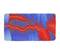 Drap de matelas gonflable tendance rouge fluo pour tout-petit, doux et confortable pour enfants, lit portable pour crèche, 127 x 63,5 cm (drap, lit non inclus)