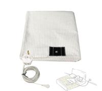 Drap de mise à la terre, tapis de mise à la terre avec 10 % fibre d'argent 90 % coton biologique, drap de terre conducteur, bien-être naturel et énergie terrestre saine pour thérapie du sommeil (193 x