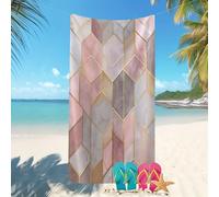 Drap de Plage Anti Sable Sechage Rapide 70x140 cm Romance Voyage ThèMe Grande Serviette de Plage Microfibre Portable Rose Absorbante Super Couverture de Plage pour Chaises de Plage Spa