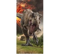 Jerry Fabrics Drap de plage en coton Jurassic World Volcan 70 x 140 cm Vert