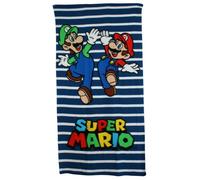 Drap de plage enfant Super Mario - 70x140 cm - Polyester - Officiel Nintendo - Couleur:Bleu Taille:70 x 140 cm - Bleu