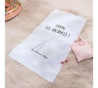 Drap de plage les vilaines filles - Enfin les Vacances Blanc G