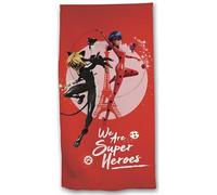 Drap de Plage Miraculous ou Serviette de Bain Miraculous 70 X 140 Cm en Coton (Serviette Ladybugs)