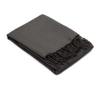Linnea Drap de Plage NID d'abeille 100x200 cm Coton 230 g/m² Noir Café