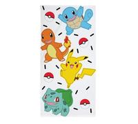 Drap de plage/serviette de bain Pokémon Pikachu Schiggy Fandom Glumanda - 100% coton - Dimensions 70 x 140 cm - POK-1049