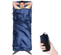 Drap de Sac de Couchage, Sac a Viande Couchage Douce avec Poche d'oreiller, avec Compartiment pour Coussin - Idéal pour Les auberges de Montagne, Les auberges de