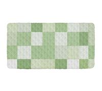 Drap de voyage doux et confortable à motif à carreaux vert clair et blanc pour lit de bébé pour lit de voyage pour enfants et bébés - 127 x 63,5 cm (drap, lit non inclus)