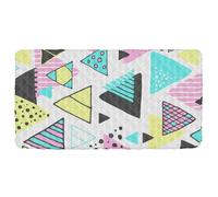 Drap de voyage géométrique coloré doux et confortable pour lit d'enfant, matelas de voyage pour enfants, 127 x 63,5 cm (drap, lit non inclus)