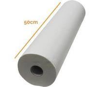 Drap d'examen blanc 50cm x 46m - 34g/m2 double épaisseur aspect gaufré 100% pure ouate Blanc G