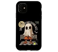 Drap face et as de service amusant - Motif fantôme de tennis Coque pour iPhone 11