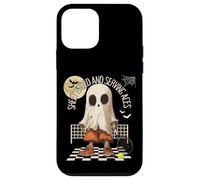 Drap face et as de service amusant - Motif fantôme de tennis Coque pour iPhone 12 mini