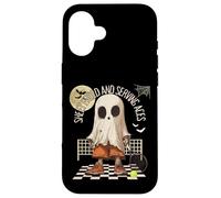 Drap face et as de service amusant - Motif fantôme de tennis Coque pour iPhone 16