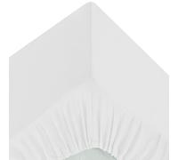 Atmosphera Créateur d'intérieur - Drap Housse 1 Personne Percale 90x190cm Blanc Blanc