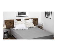 Drap Housse 100% Coton 140x190 cm - Gris Clair - Bonnet 30 cm - Doux, Respirant, Lavable - Home linge passion