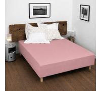Drap Housse 100% Coton 160x200 cm - Rose - Bonnet 30 cm - Doux, Respirant, Lavable - Home linge passion