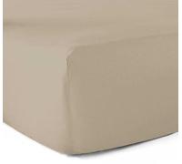 Drap-Housse 100% Coton 57 Fils - Ficelle - 140 x 190 cm - Bonnet 30 cm
