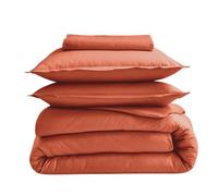 Drap housse 100% coton bio bonnet 30 cm Terracotta 140x190 cm