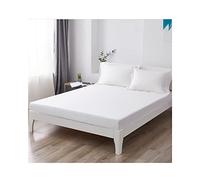 Drap Housse 120x190/200cm Drap de lit 100% Coton Bonnet Elastique 15cm pour Matelas Mince Protege Matelas Housse Matelas 1 Personne Fitted Sheet (Color : White, Size : 120x190cm)