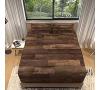 Drap Housse 120x190 Conseil, 3D Rétro Marron Drap-Housse 120 x 190, Drap Plat 1 Personne, Drap Housse Enfant avec 2 Taies d'oreillers pour Matelas Épais b4720